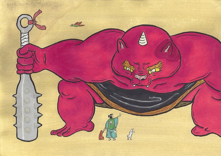 アカネコオニ、 あかねこおに、 赤猫鬼 。 http://www.kakimono.biz/illustration/188.html