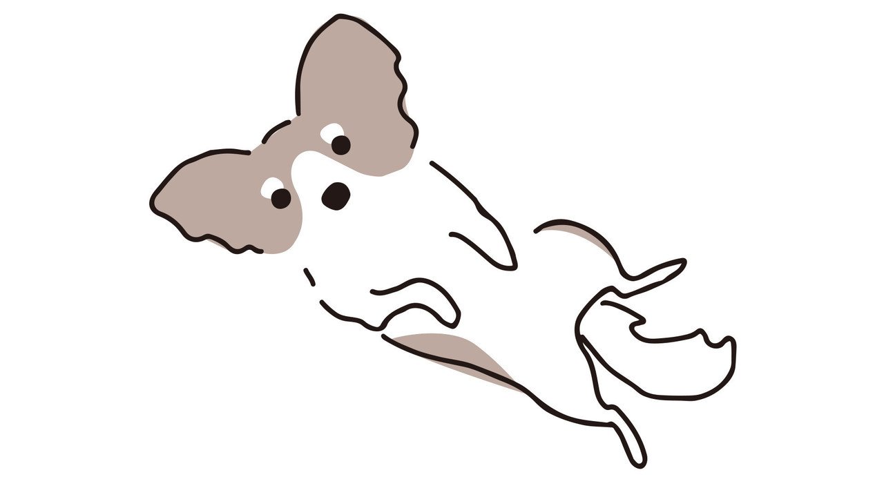 イラスト素材 仰向けに寝転がる犬5種類セット ふわそざ Note