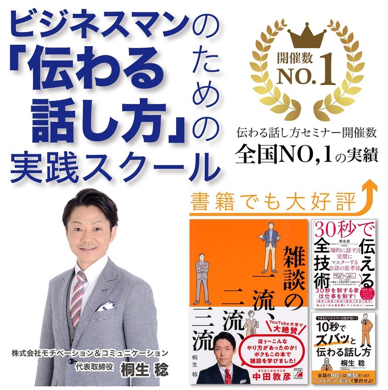 朝礼で使えるスピーチ内容 伝わる話の順番 発表 プレゼン 話し方 桐生 稔 株式会社モチベーション コミュニケーション代表取締役 Note
