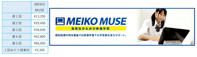 MUSE_料金表