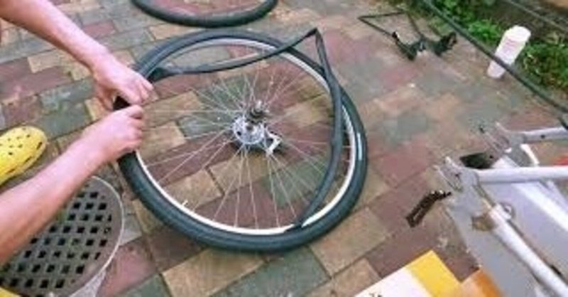 自転車 シティーサイクル ママチャリ 後輪 タイヤ チューブ交換 Diyをめぐる冒険 Note