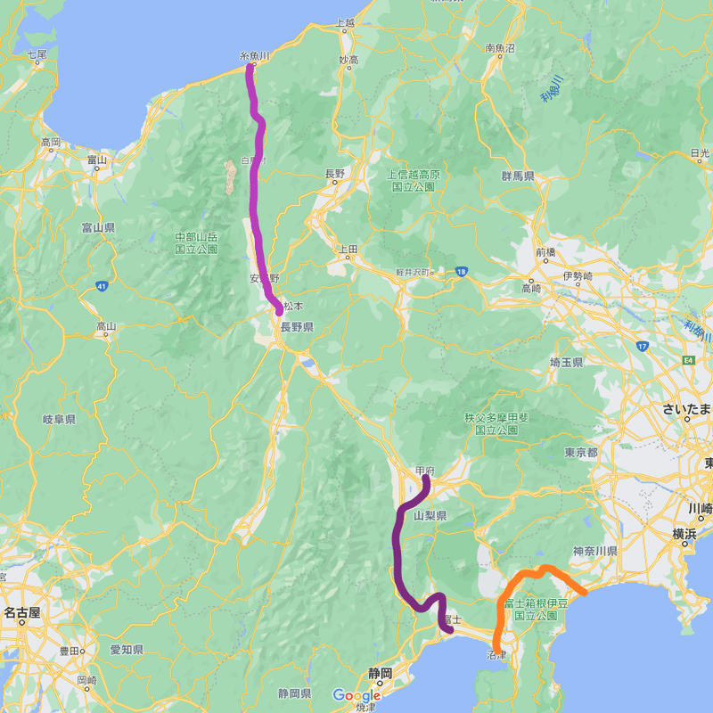 Jr乗りつぶしの記録 21 3 御殿場線 身延線 大糸線 栗鯊 Note