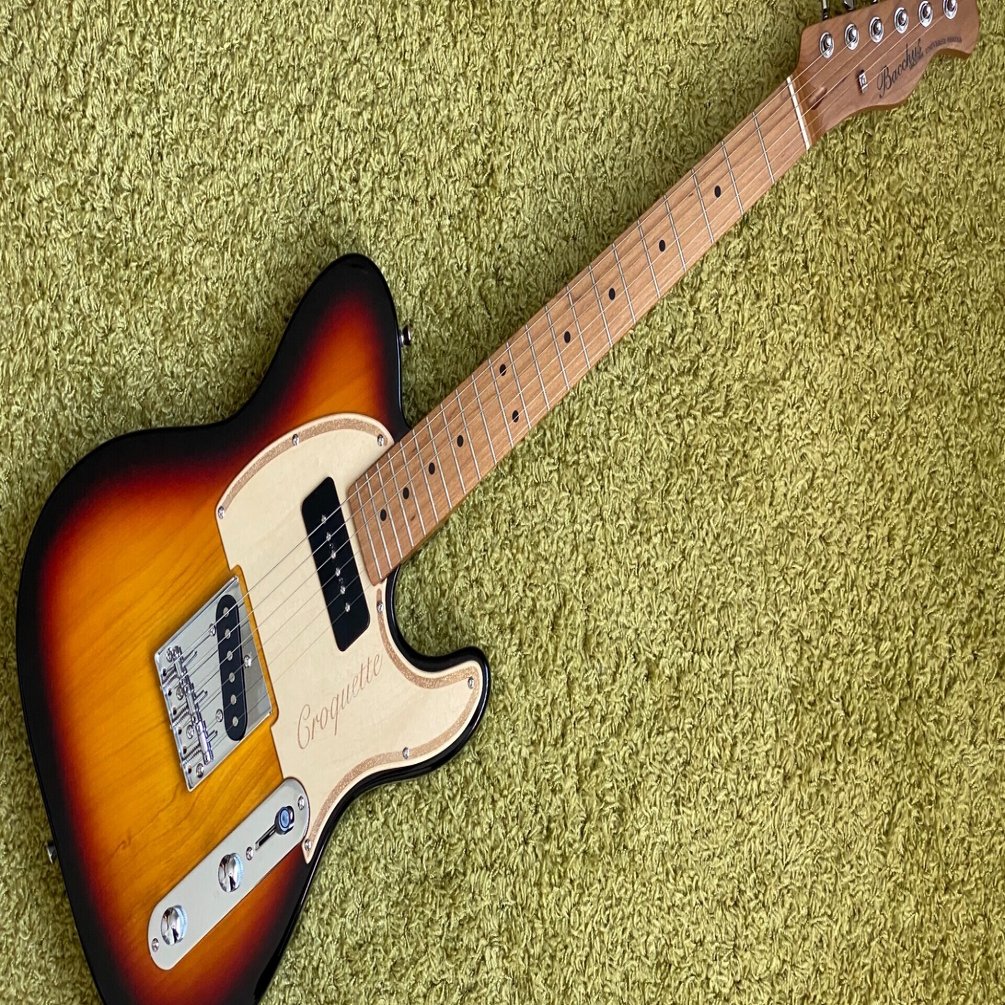 Bacchus BTE-2-RSM/Mのピックガード製作｜Croquetteギター機材研究