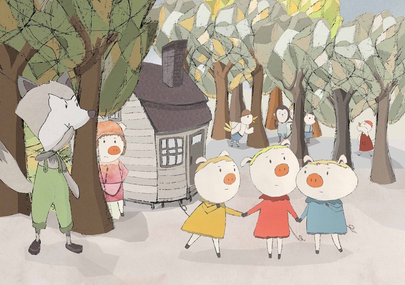 絵本 イギリス民話原作 三びきの子ブタ ナガオヴンダバ Nagaowunderbar Note