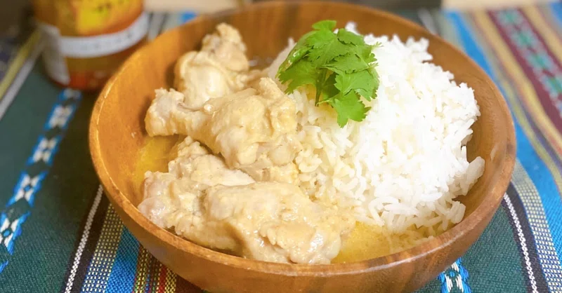015 100 バングラディシュ式ココナッツチキン Asian Kitchen Cafe 百福 カレーレシピ100チャレンジ Tezuカレー A Note