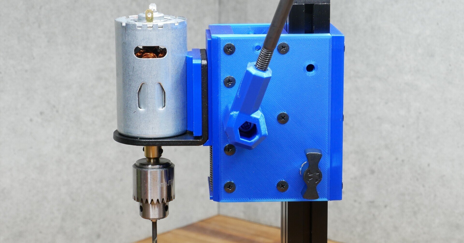 3Dプリンター製ミニボール盤の製作記【3】全体の構造と軸の送り