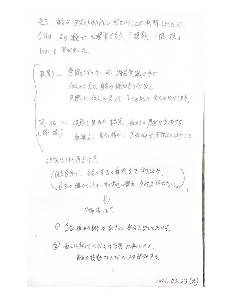 21 03 23 Vol 5 どうやら僕は心理学でいう 投影 が激しい異常者だった Naohiro Note 21 03 23 Vol 5 どうやら僕は心理学でいう 投影 が激しい異常者だった Naohiro Note