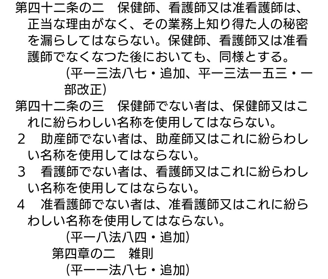 保健師 助産師若しくは看護師が第九条各号のいずれかに該当するに至つたとき 又は保健師 助産師若しくは看護師としての品位を損するような行為のあつたときは 厚生労働大臣は 次に掲げる処分をす Http 夕ギ 個人用備忘録 Note