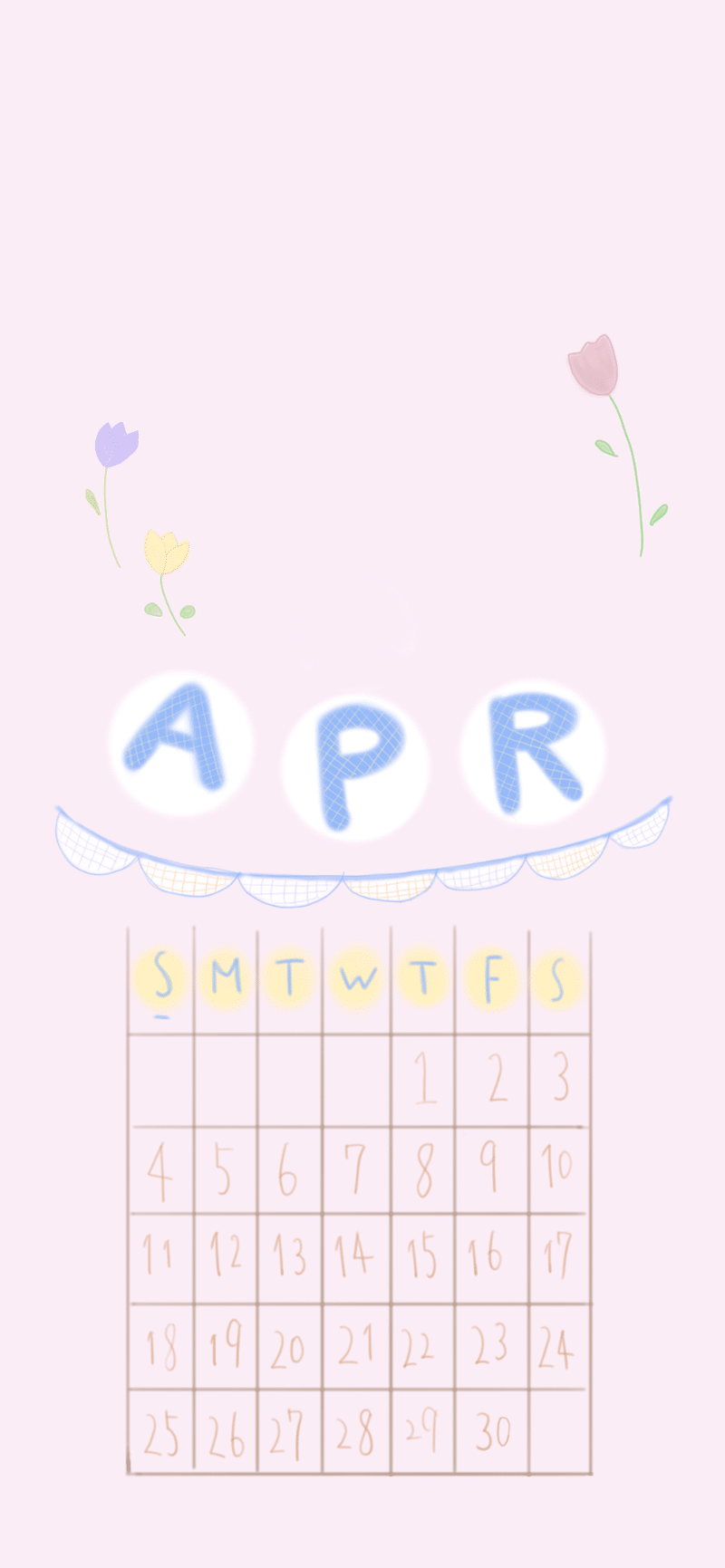21年4月用 待受カレンダー Iphone用 Mugi Note