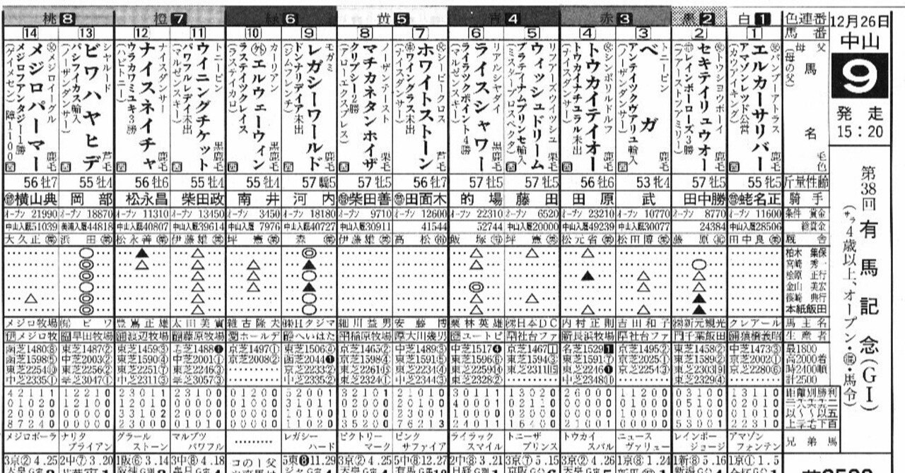 1993年有馬記念 その直前の競馬場の 個人的に見た 風景 アニメウマ娘 Season2最終回に寄せて 有芝まはる殿下 Note