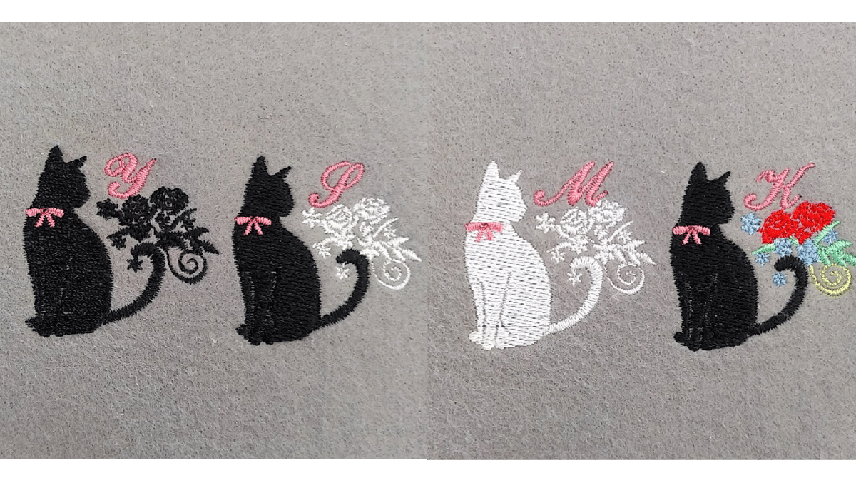 刺繍絵画　花と猫 RIOLISクロスステッチ刺繍キット No.2088 