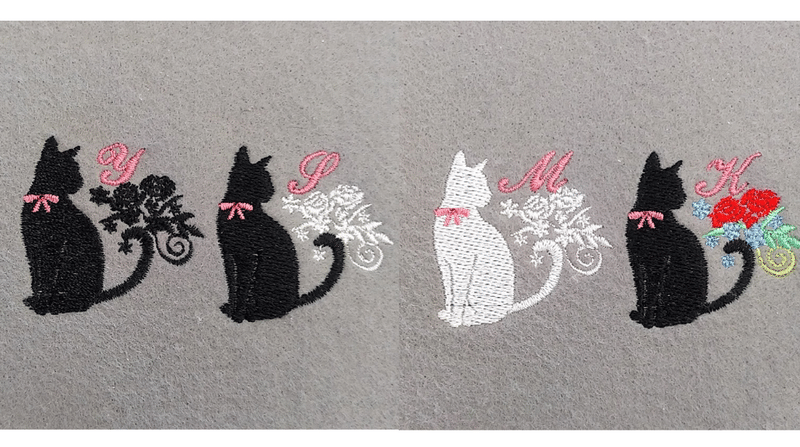 黒猫と花束の刺繍ができるまで Ajico 猫の刺繍小物 コイトネコ Note 黒猫と花束の刺繍ができるまで Ajico 猫の刺繍小物 コイトネコ Note