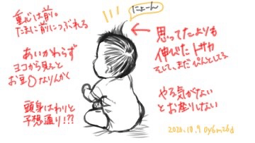 赤ちゃんのお座り予想図 Yuzuco Note