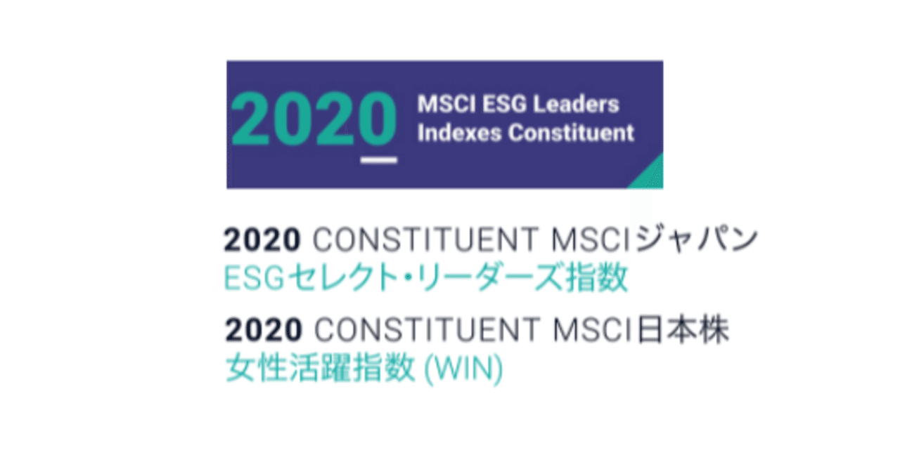 第9回 米国のmsci社による指数 Msci Esg Leaders Indexes などについて Shuhigashi Note