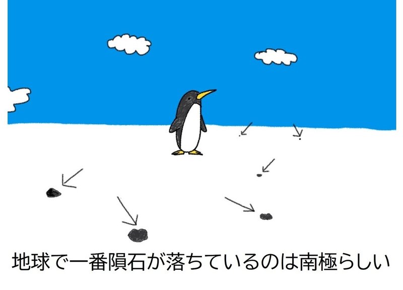 地球で一番隕石が落ちているのは南極らしい