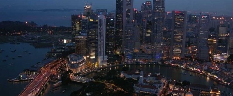 ホテルから見えたシンガポールの夜景