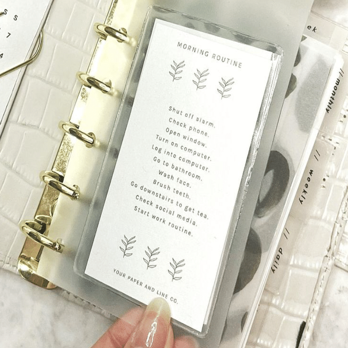 欧米手帳事情 Routine Card で美しく毎日のルーティンを管理しよう Ayumi Ann Note