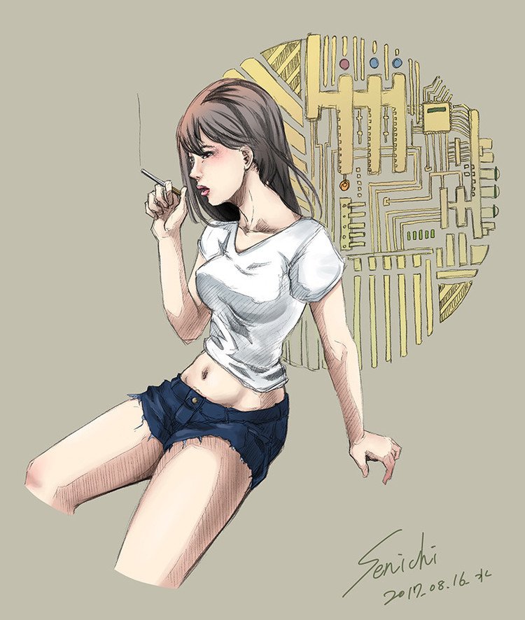 Senichiのシュールなイラスト群 タバコ Senichi Note