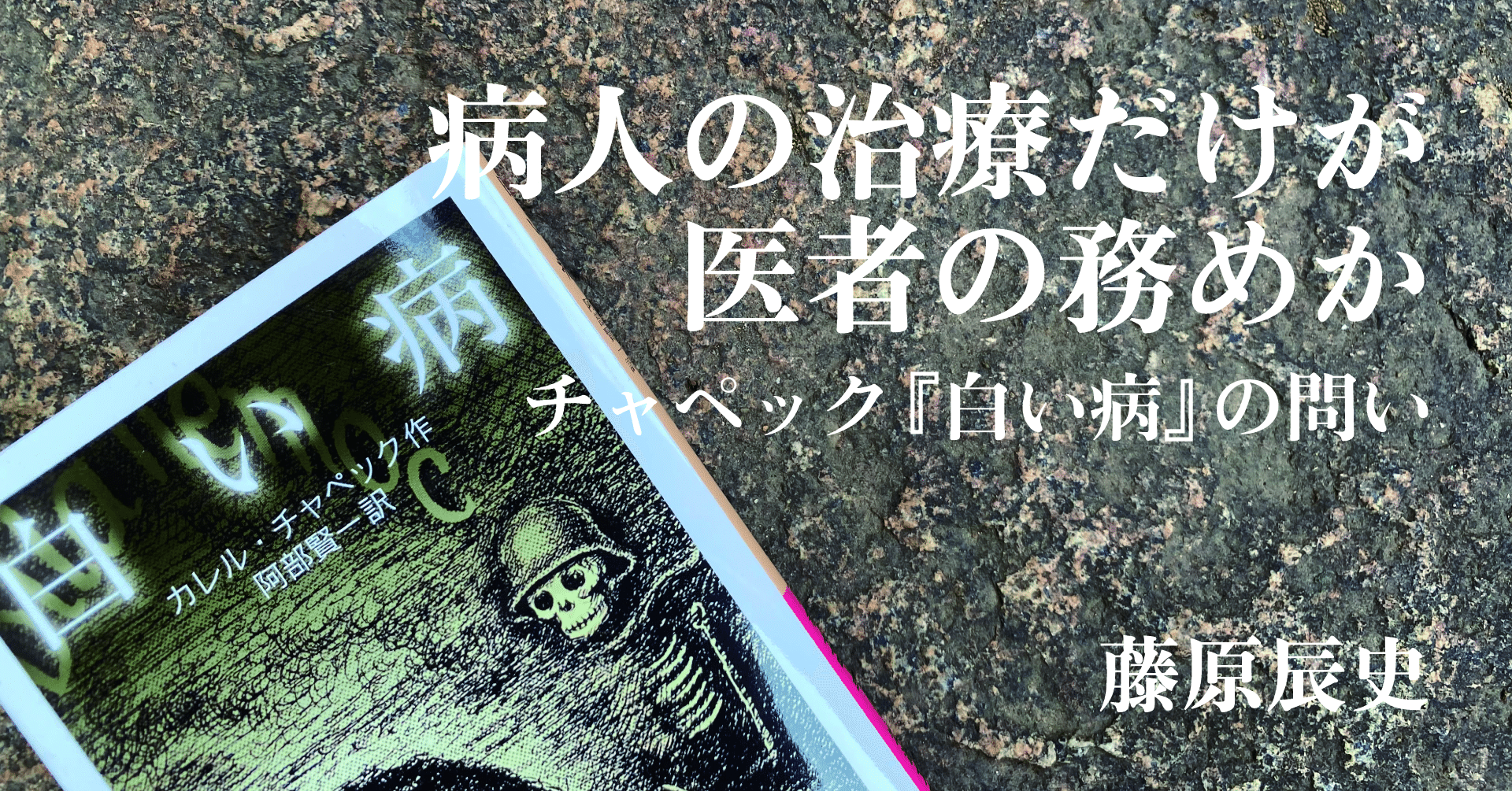 病人の治療だけが医者の務めか チャペック 白い病 の問い 藤原辰史 コロナの時代の想像力 Note 病人の治療だけが医者の務めか チャペック 白い病 の問い 藤原辰史 コロナの時代の想像力 Note