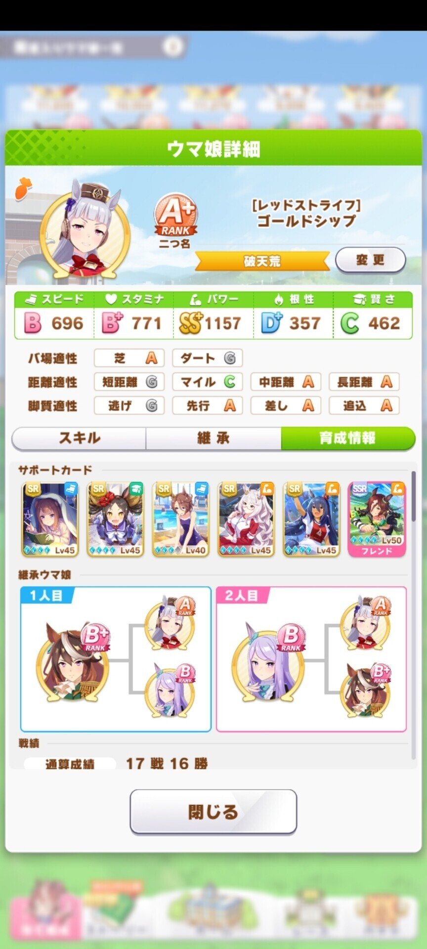 目指せa ゴサク流追い込みゴールドシップ育成論 Srが強い ゴサク Note
