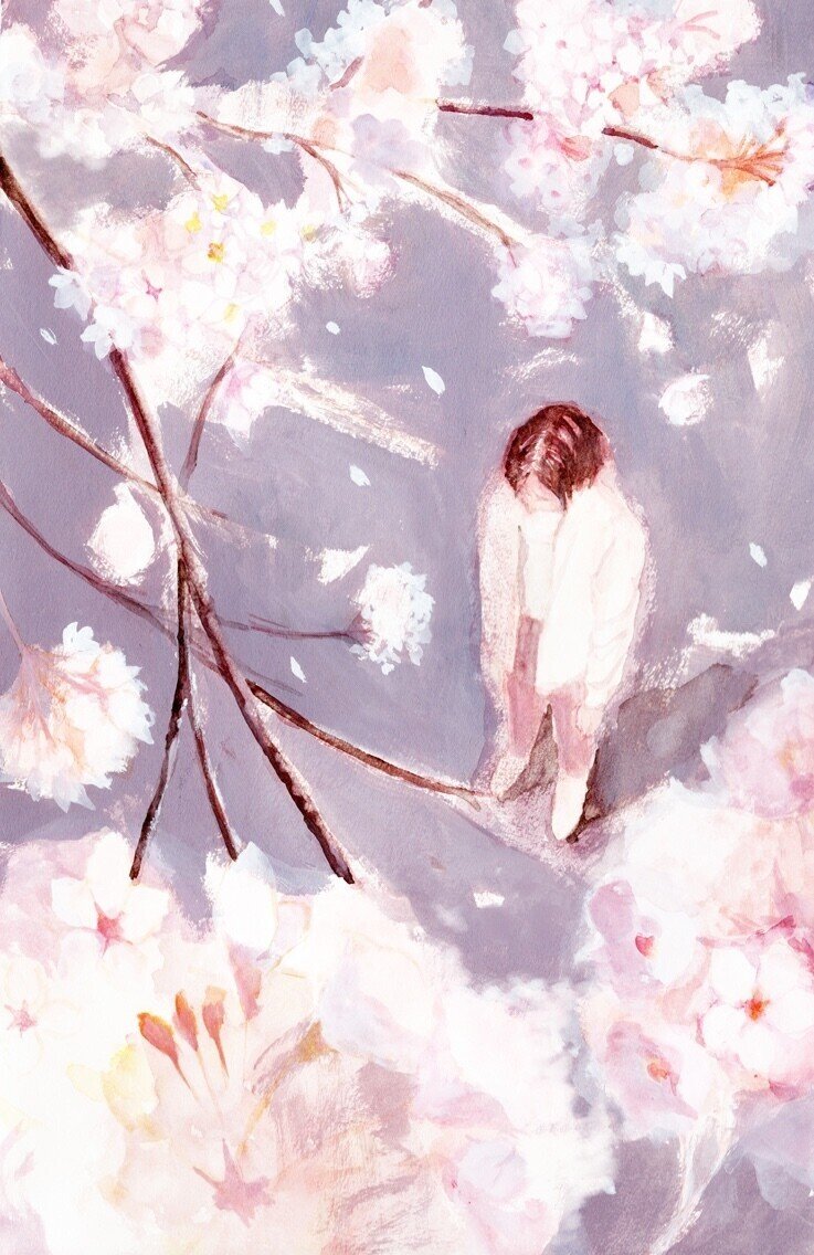 水彩イラスト】 ゆるりと桜を描く｜日端奈奈子