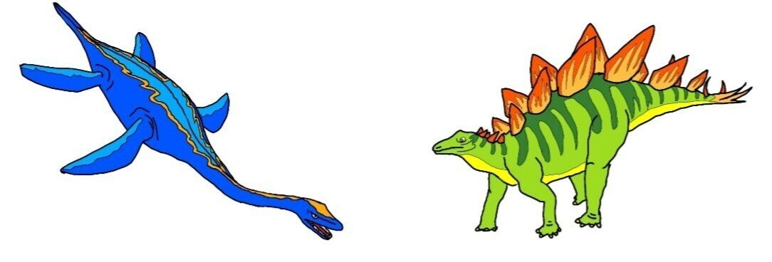 きょうりゅうのイラスト ぬりえ その２ せきぞう Note