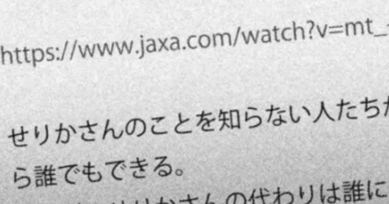言うだけだったら誰でもできる。だけど、せりかさんの代わりは誰にも