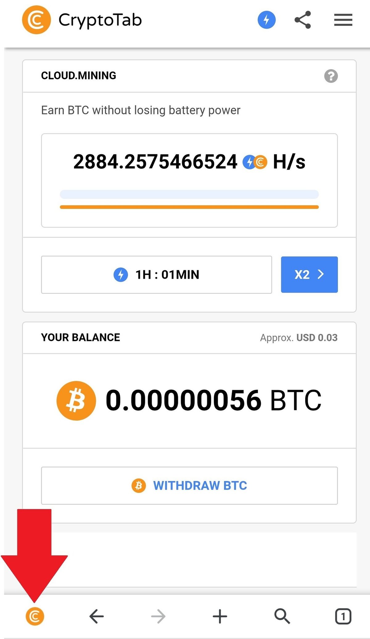 スマホでBTCマイニング！CryptoTabやり方！(iPhone・Android・PC対応)｜ラクラク副業案内所
