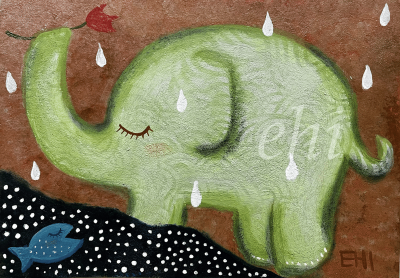 絵の具をあえて重ねすぎないように描いてみた Ehi Note 絵の具をあえて重ねすぎないように描いてみた Ehi Note