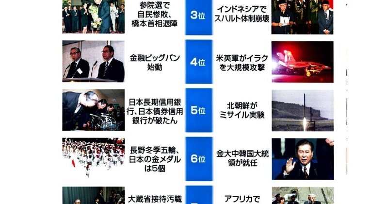 １９９８年１０大ニュース 梶山静六 きゃさりん Note