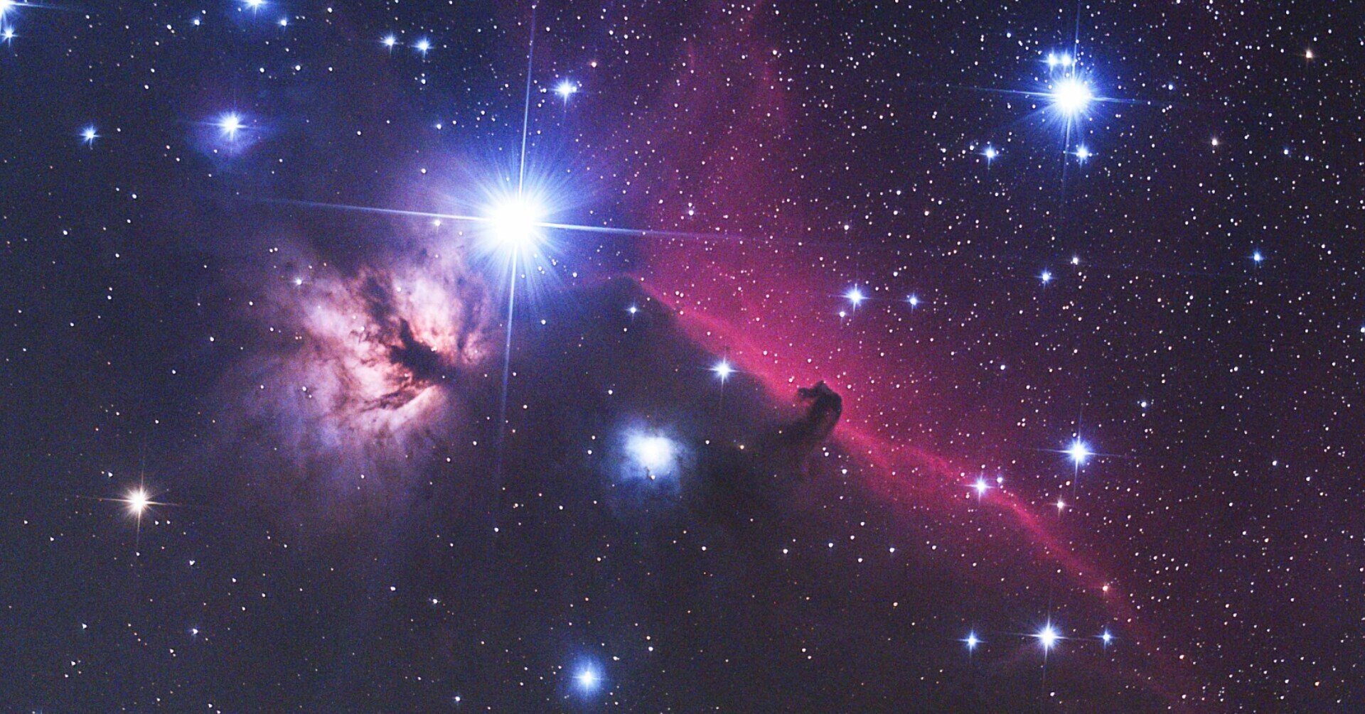 燃える樹 馬頭星雲IC434 燃える木星雲NGC2024 in 乙女湖 - 星
