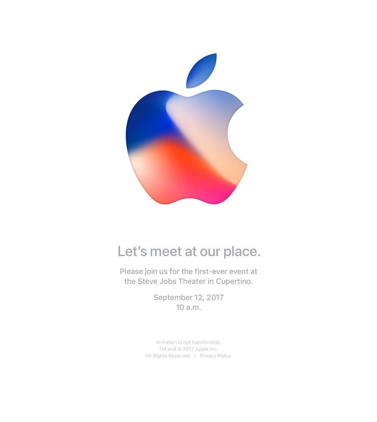 Appleより、スペシャルイベントの招待状が届きました。米国太平洋時間9月12日午前10時に、クパティーノにあるApple Park内のThe Steve Jobs Theaterで開催されるとのことです。