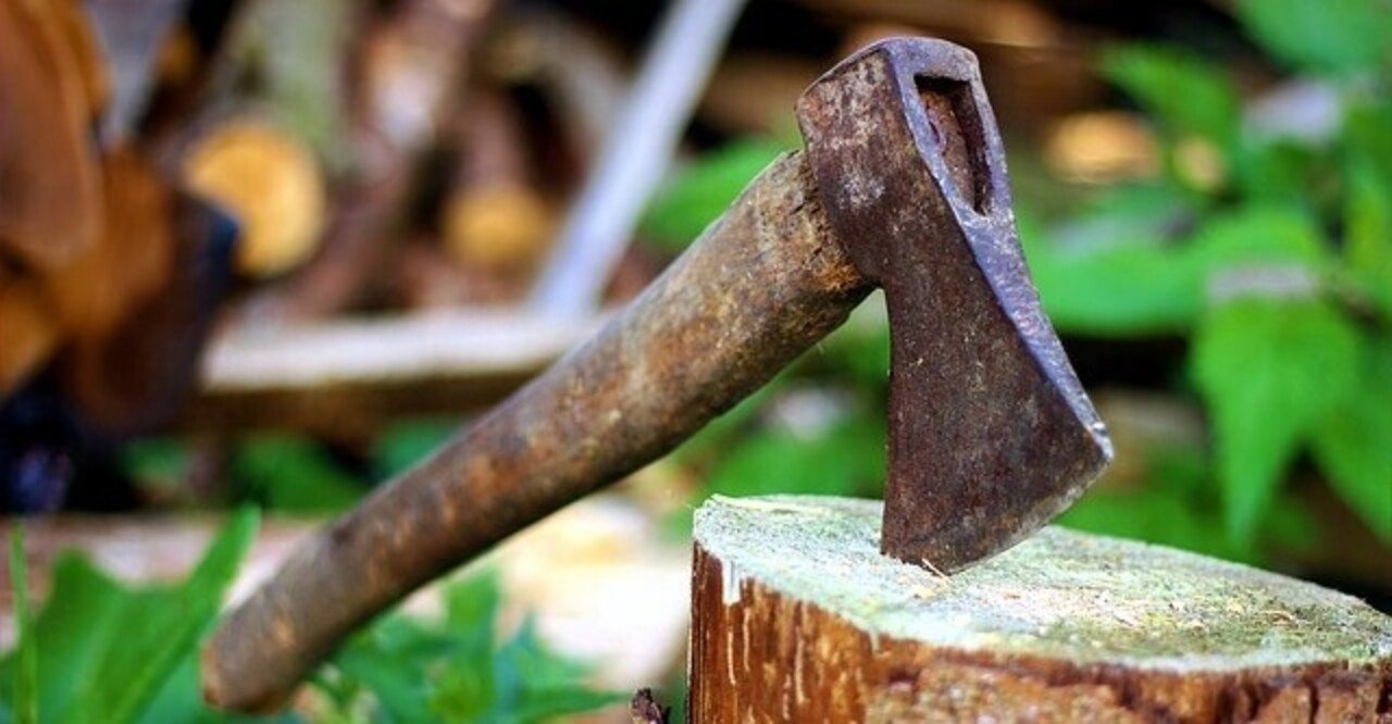 Husqvarna 平刃斧 レザーシース付き 24cm購入後未使用 ハスク 薪割用, image size:1280x666