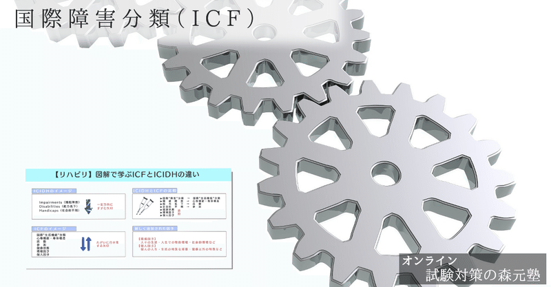 リハビリ 図解 イラスト とゴロで簡単 国際障害分類 Icf の覚え方 森元塾 国家試験対策 Note