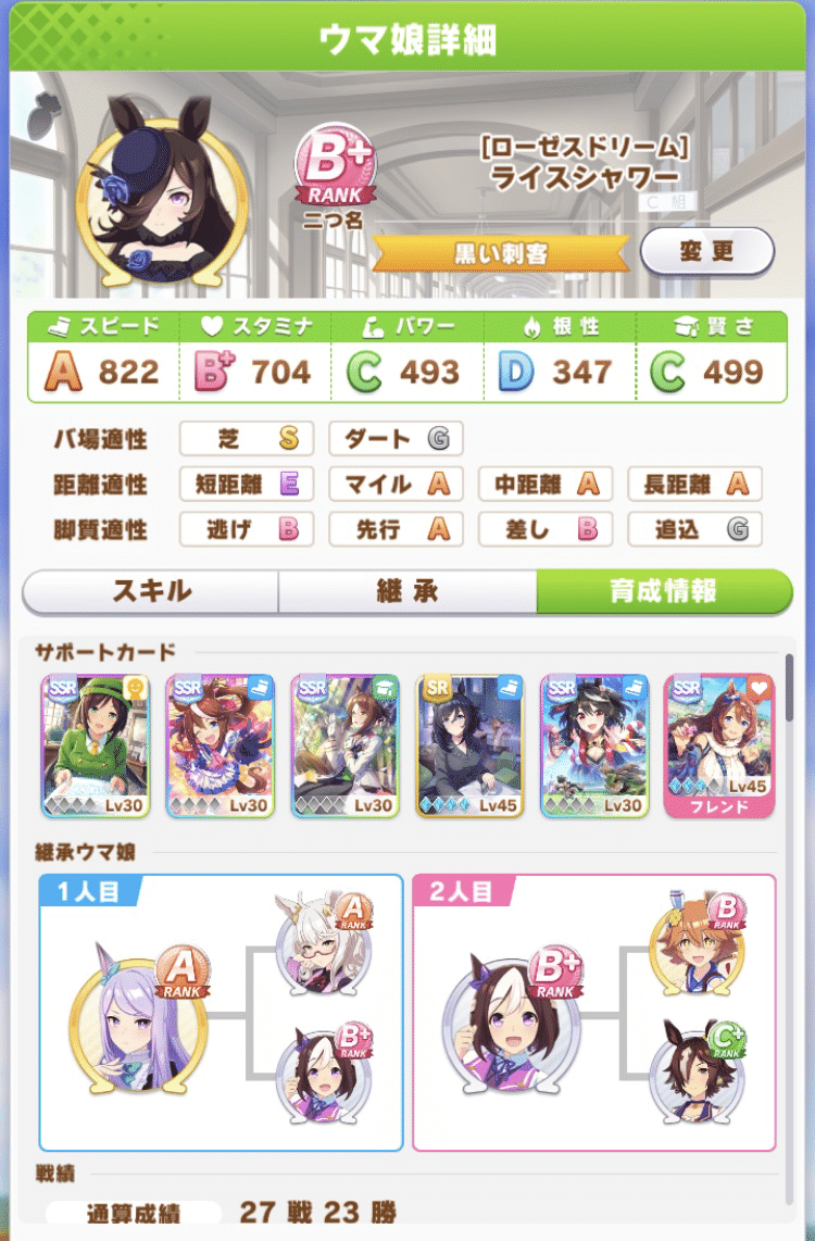 ウマ娘 黒い刺客ライスシャワー育成 Uraファイナルズ編 Kuon3795 Note