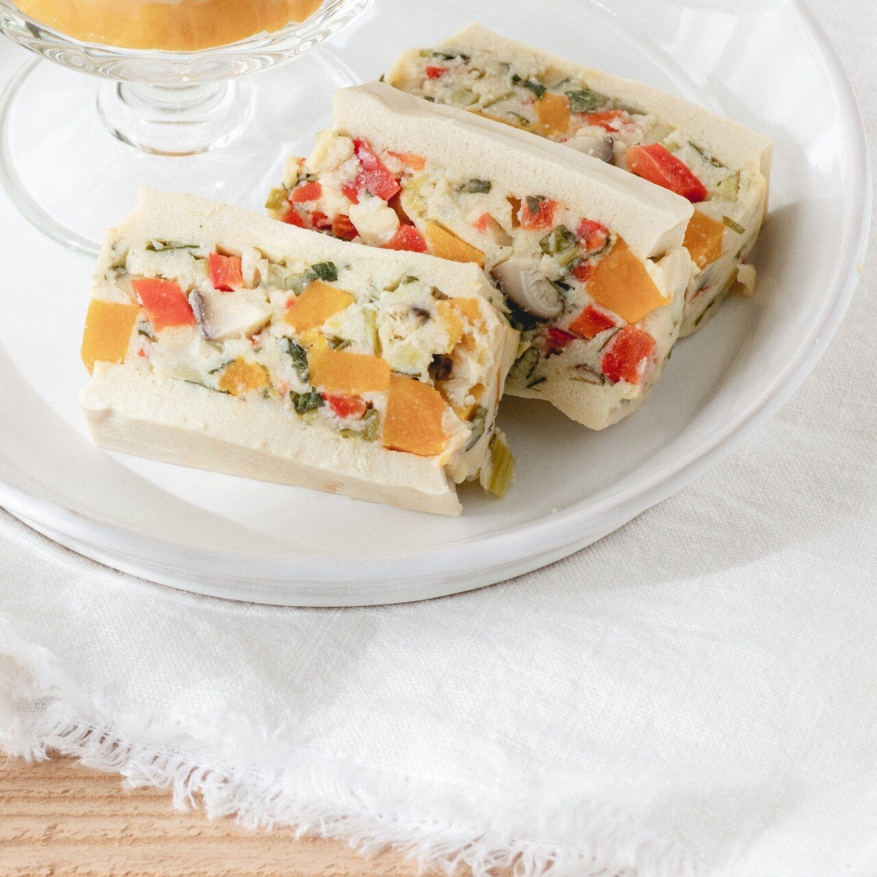 犬の誕生日や作り置きににも 高野豆腐のテリーヌ 月額限定 手作り犬ごはんレシピ いちかわあやこ 犬ごはん先生 Note