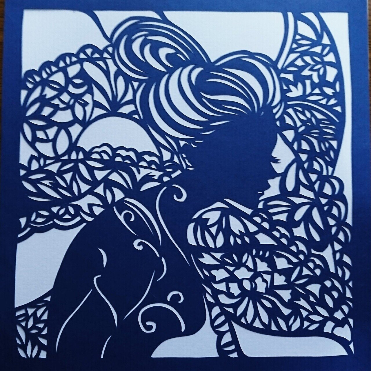 切り絵 紺 Mlho Note