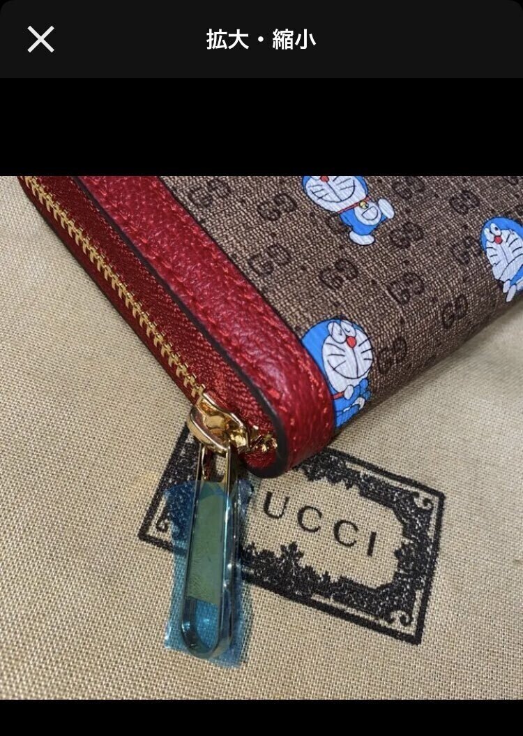 Gucci ドラえもん 長財布　正規品　小銭入れに小銭を入れていません。 ドラえもん×GUCCIコラボ 財布の偽物の見分け方｜しむしこ