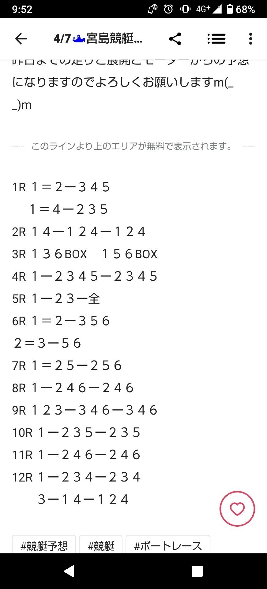 4 7 宮島競艇 全レース結果発表 Shizukuの予想 Note
