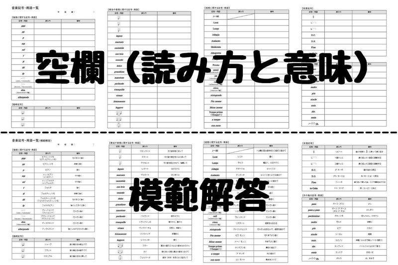 中学音楽 自習課題やテスト対策に使える 音楽記号 用語 一覧プリント めりー先生の音楽室 Note