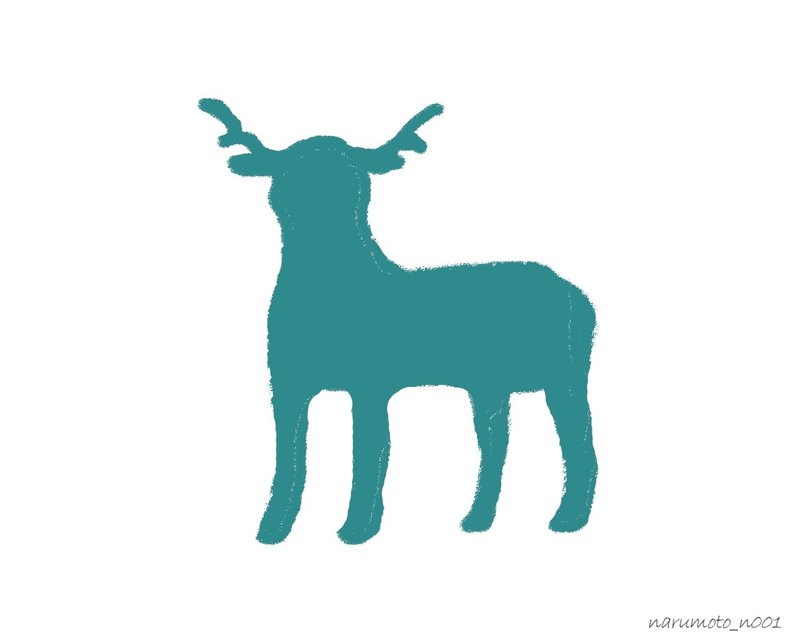 緑鹿 イラスト 鳴本 Note
