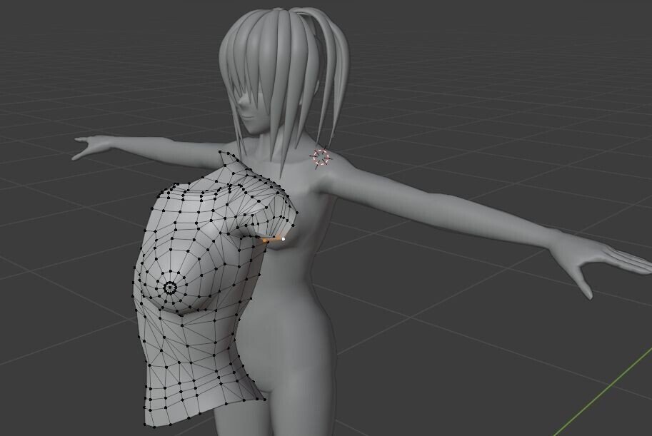 Blenderで素体に服とか着せてunityにぶちこむ かびねこ Note