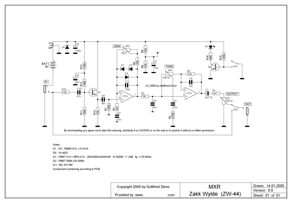 MXR GT-OD ZW-44 自作 メインの歪みの話|ギターの部屋