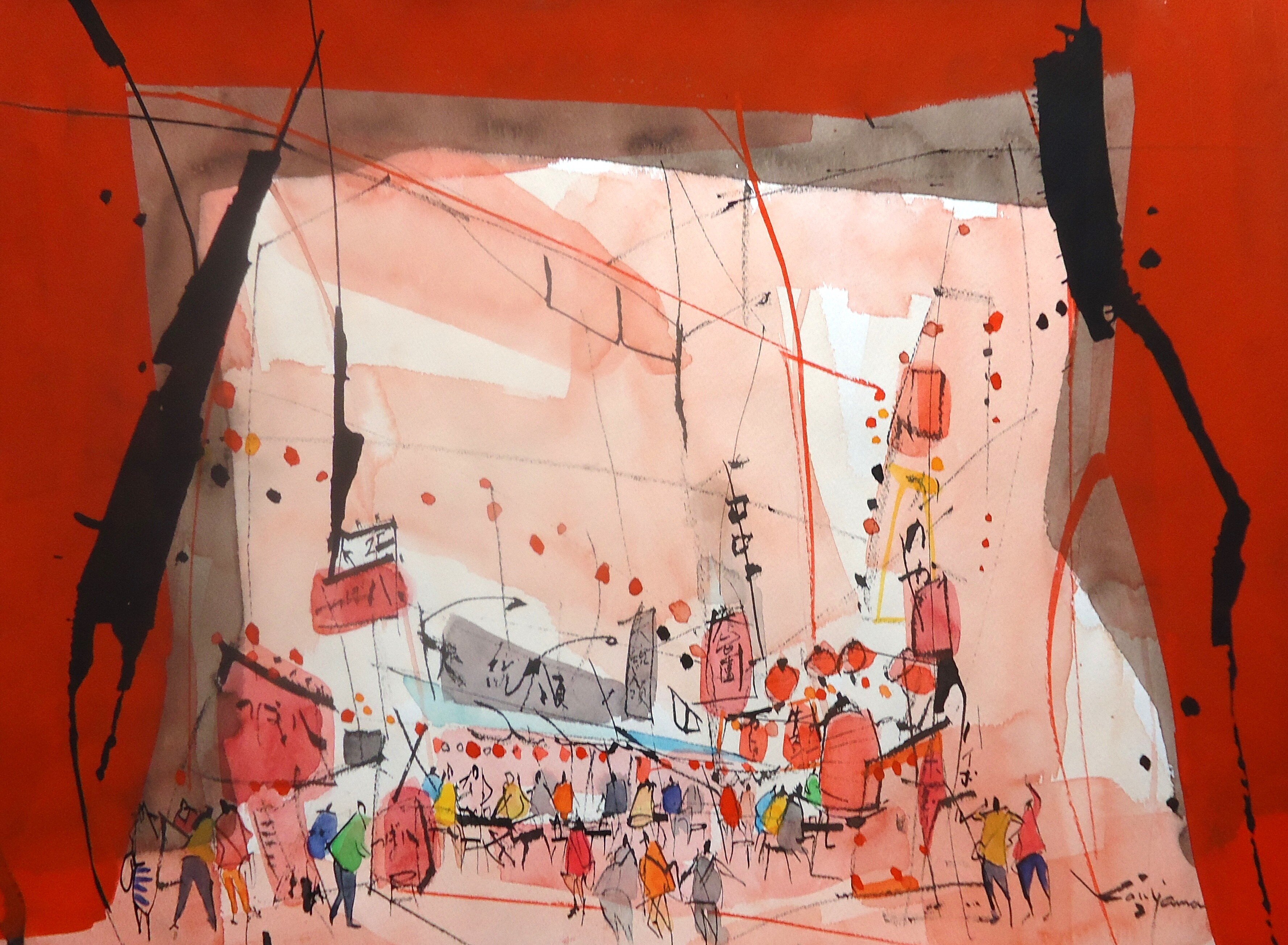 あゝ上野駅 葦ペン水彩画家 梶山立志kajiyamatateshi Note