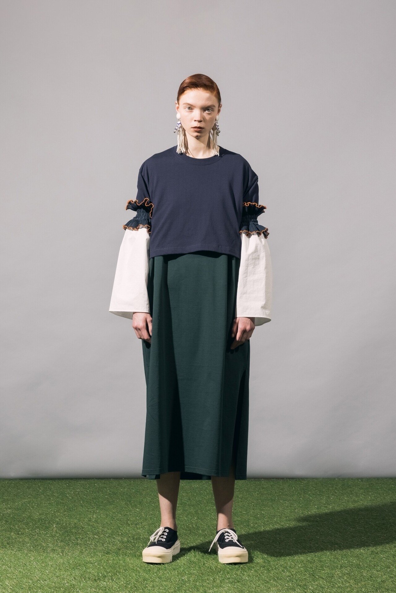 エクルベージュ NONTOKYO ギャザーニットベスト