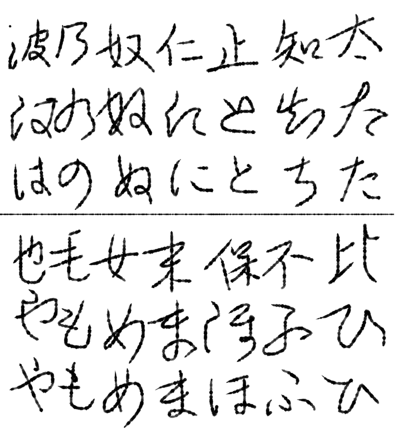 漢字からひらがなへ ソイ ツグミ工芸舎 Note