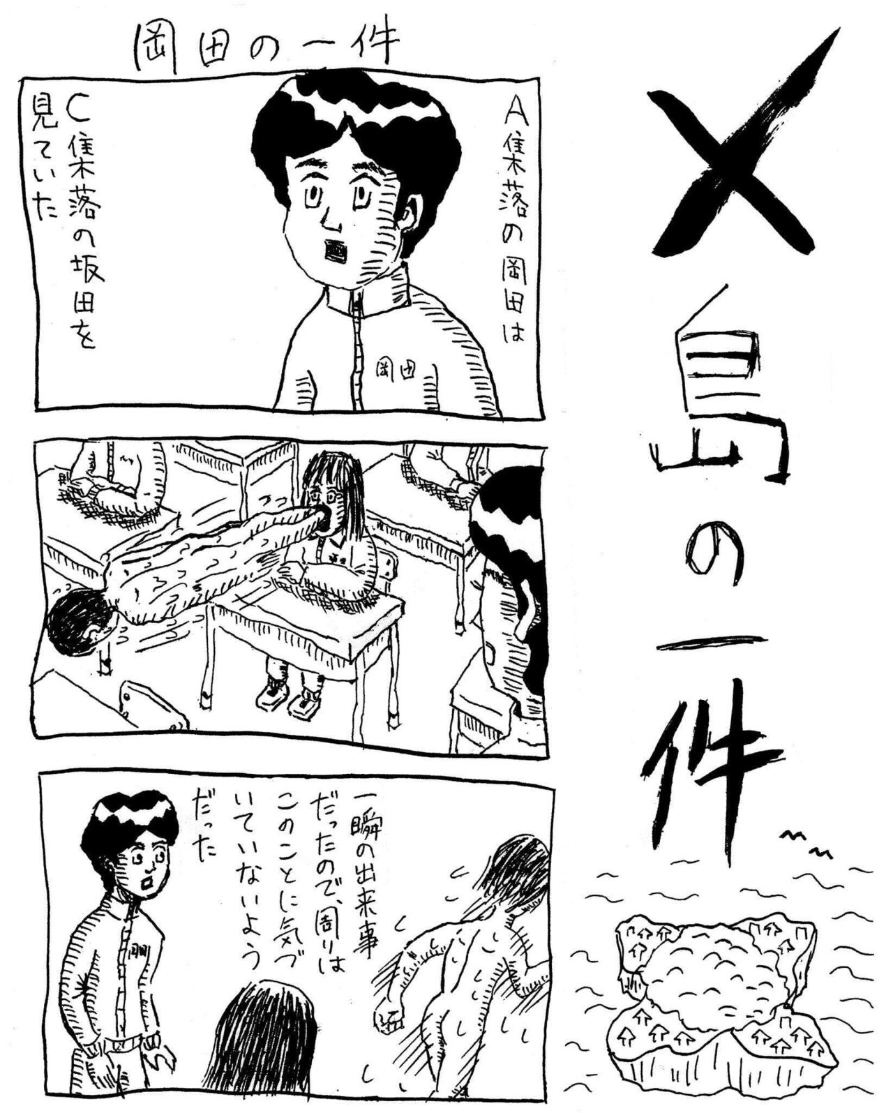 X島の一件 岡田の一件 中川学 漫画家 Note