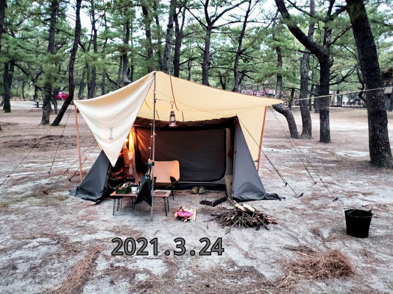 21 3 24 雨予報のソロキャンプ Moka Camp Life Note