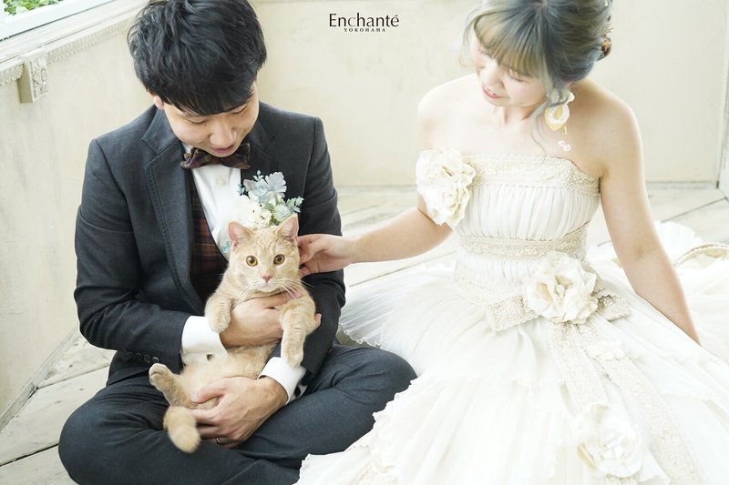 猫ちゃんと洋装フォトウエディング ウェディングフォトスタジオアンシャンテ横浜のnote Note