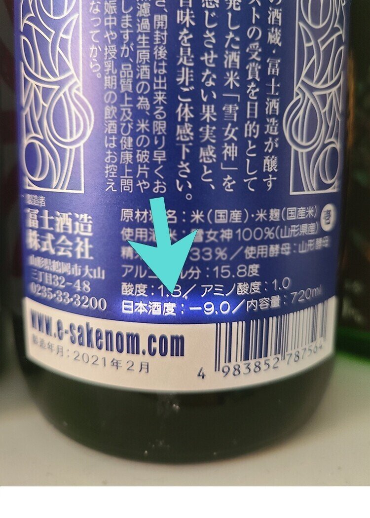 日本酒度表記